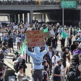 Les manifestants avaient notamment bloqué une autoroute (archives). KEYSTONE/EPA/ALLISON DINNER